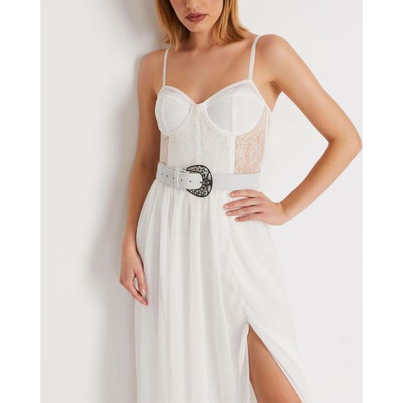 PATBO Belted Lace Bustier Dress - Picture 3 of 11